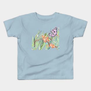 Butterfly on the Crocosmia Kids T-Shirt